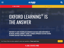 Tablet Screenshot of oxfordlearning.com